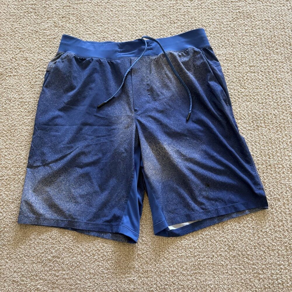 Lululemon Pace Breaker Shorts Mens L Blue Heathered Athletic Running Gym